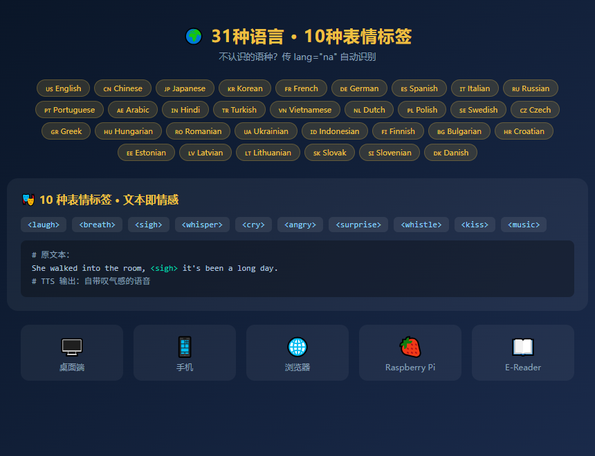 Supertonic 31种语言与表情标签