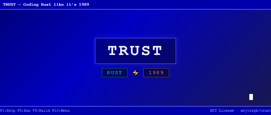 用 Rust 写 1989 年的蓝屏 IDE，这个项目让 DOS 爷青回