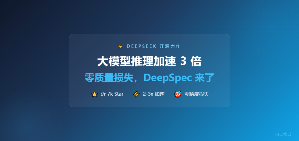 近 7 千 Star！大模型推理加速 3 倍零损失，DeepSeek 这个开源项目太狠了