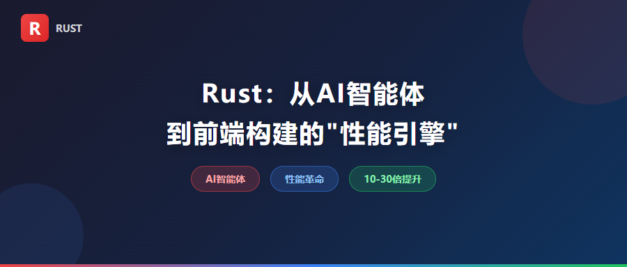 Rust：从AI智能体的"完美语言"，到前端构建的"性能引擎"