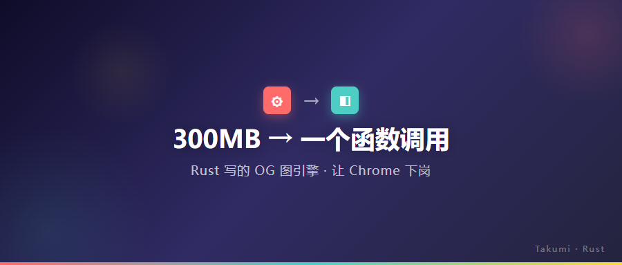 近 2,400 Star！300MB→一个函数调用，Rust 写的下一代 OG 图引擎让 Chrome 下岗了